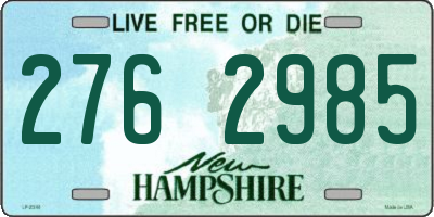 NH license plate 2762985