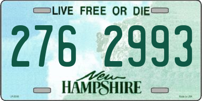 NH license plate 2762993