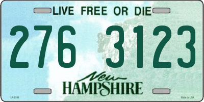 NH license plate 2763123