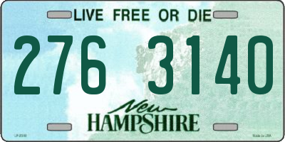 NH license plate 2763140