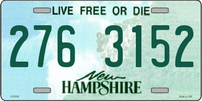 NH license plate 2763152