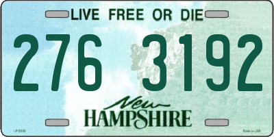 NH license plate 2763192