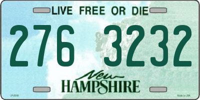 NH license plate 2763232