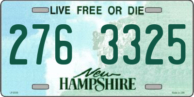 NH license plate 2763325