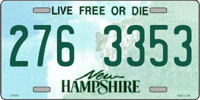 NH license plate 2763353