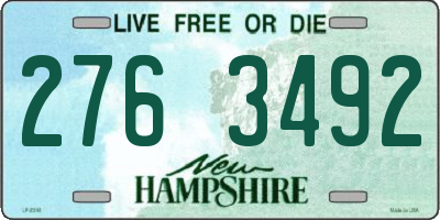 NH license plate 2763492