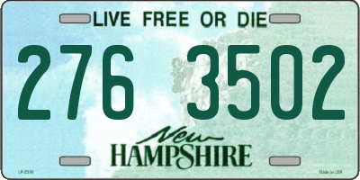 NH license plate 2763502