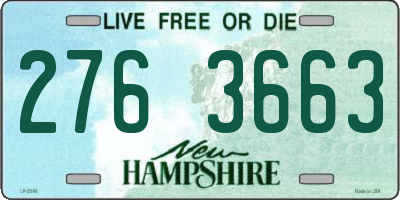 NH license plate 2763663
