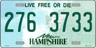 NH license plate 2763733