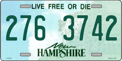 NH license plate 2763742