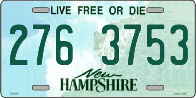 NH license plate 2763753
