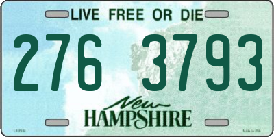 NH license plate 2763793