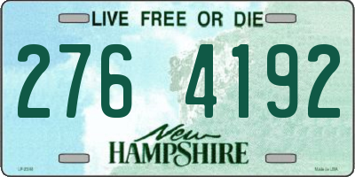 NH license plate 2764192