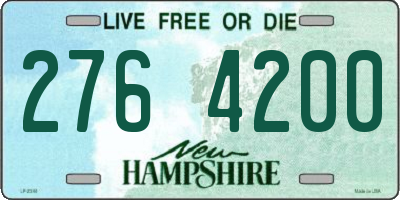 NH license plate 2764200
