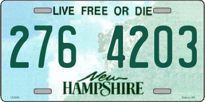 NH license plate 2764203