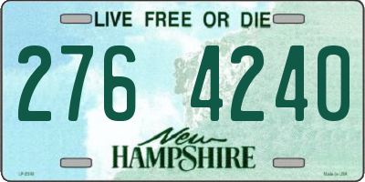 NH license plate 2764240
