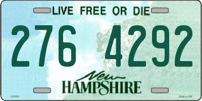 NH license plate 2764292