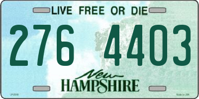 NH license plate 2764403