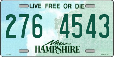 NH license plate 2764543
