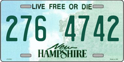 NH license plate 2764742