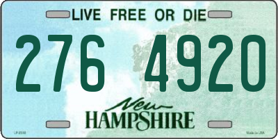 NH license plate 2764920