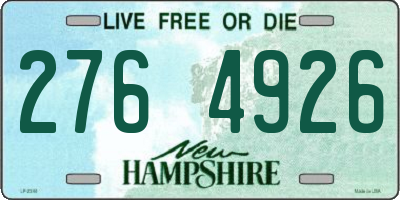 NH license plate 2764926