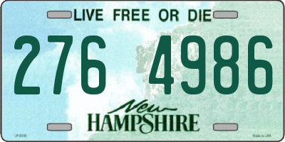 NH license plate 2764986