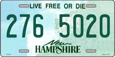 NH license plate 2765020