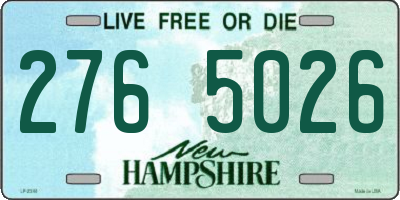 NH license plate 2765026
