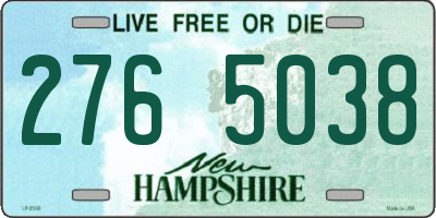 NH license plate 2765038