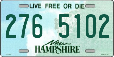 NH license plate 2765102