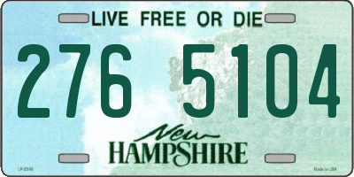 NH license plate 2765104