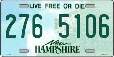 NH license plate 2765106