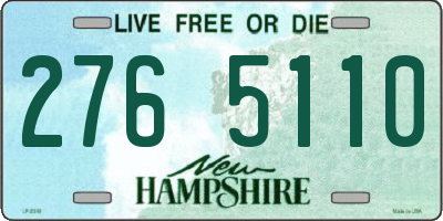 NH license plate 2765110