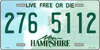 NH license plate 2765112