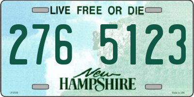 NH license plate 2765123