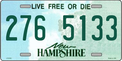NH license plate 2765133