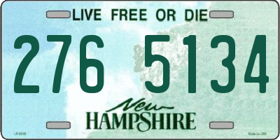 NH license plate 2765134