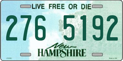 NH license plate 2765192