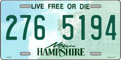NH license plate 2765194