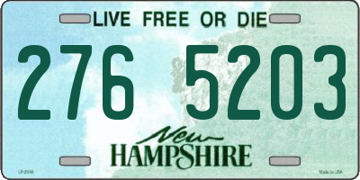 NH license plate 2765203