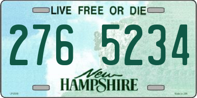 NH license plate 2765234