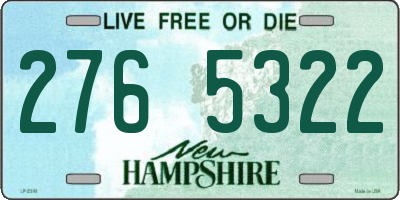 NH license plate 2765322