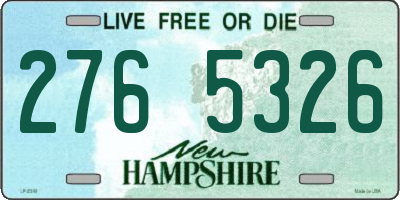 NH license plate 2765326