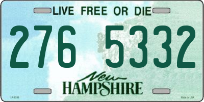 NH license plate 2765332