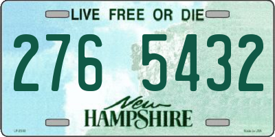 NH license plate 2765432