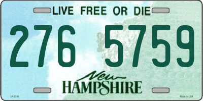 NH license plate 2765759