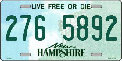 NH license plate 2765892