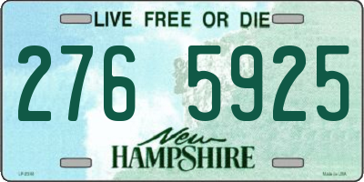 NH license plate 2765925