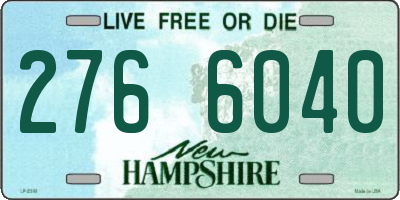 NH license plate 2766040
